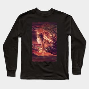 Shadow of a Thousand Lives - Visionary - Digital Painting - Manafold Art Long Sleeve T-Shirt